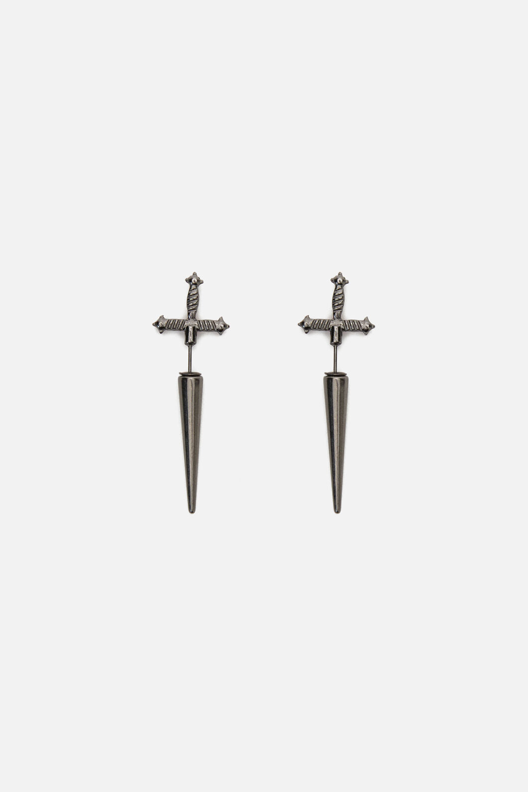 Dangerfield NZ - Through The Ear Sword Earrings - silver