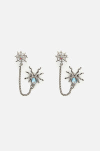 Dangerfield NZ - Spiders Web & Chain Earrings - silver