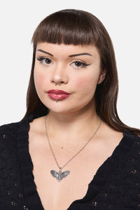 Dangerfield NZ - All Hallows Eve Moth Necklace - silver