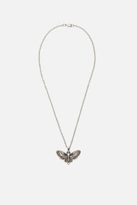 Dangerfield NZ - All Hallows Eve Moth Necklace - silver