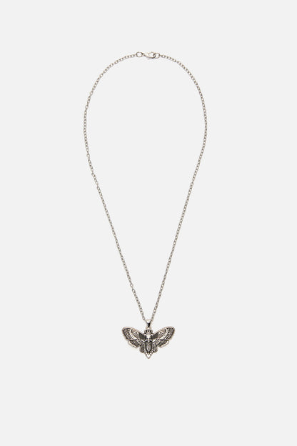 Dangerfield NZ - All Hallows Eve Moth Necklace - silver