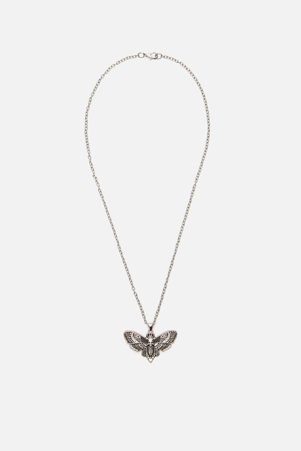 Dangerfield NZ - All Hallows Eve Moth Necklace - silver