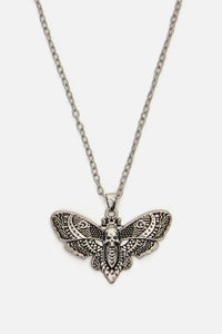 Dangerfield NZ - All Hallows Eve Moth Necklace - silver