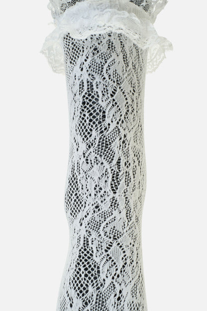 Dangerfield NZ - White Lace Frill Sock - white