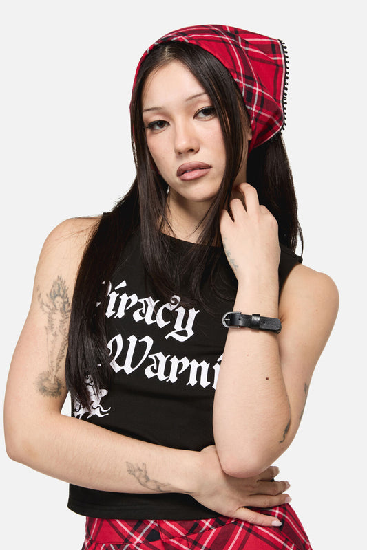 Dangerfield NZ - Piracy Tartan Head Scarf - red