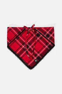 Dangerfield NZ - Piracy Tartan Head Scarf - red