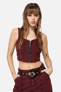 Dangerfield NZ - Heart Eyelets & Buckle Belt - black