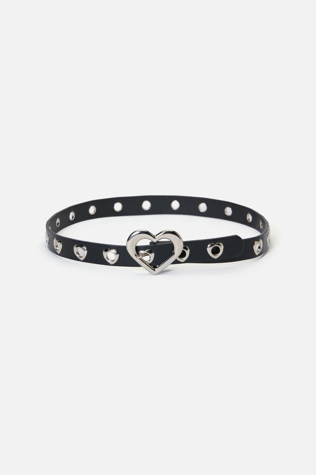 Dangerfield NZ - Heart Eyelets & Buckle Belt - black