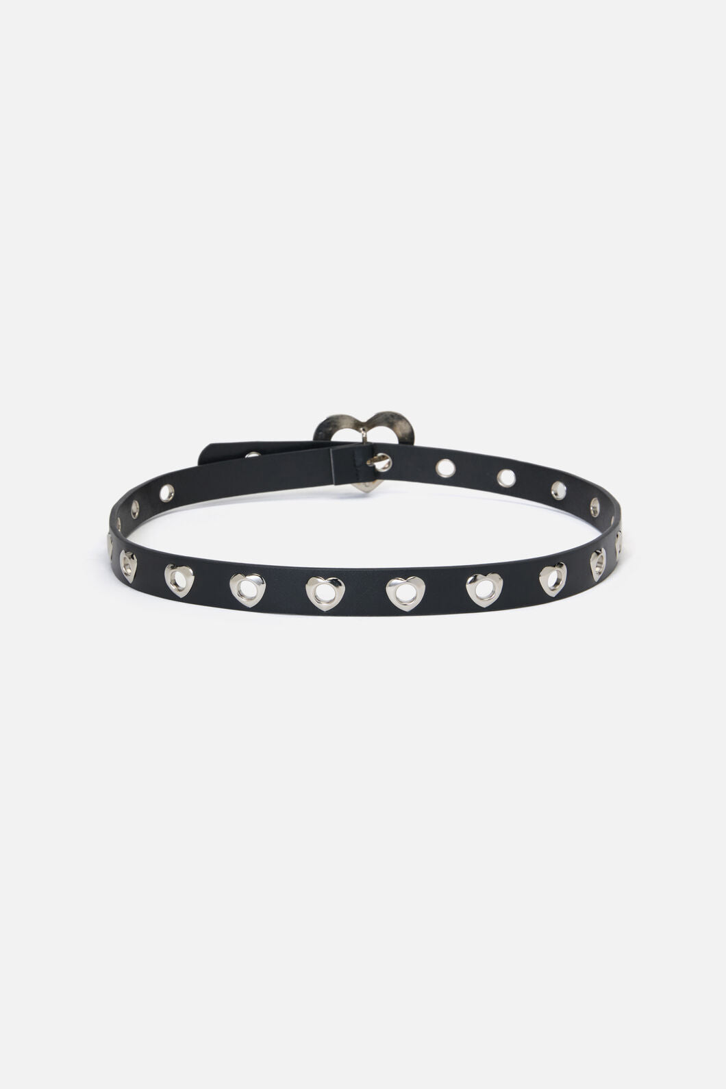 Dangerfield NZ - Heart Eyelets & Buckle Belt - black