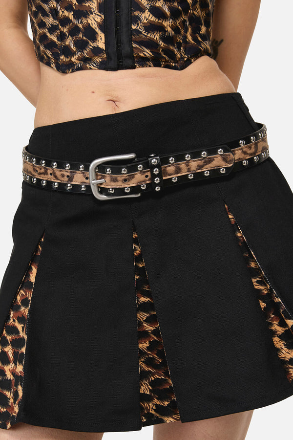 Dangerfield NZ - Leopard Stud Belt - leopard