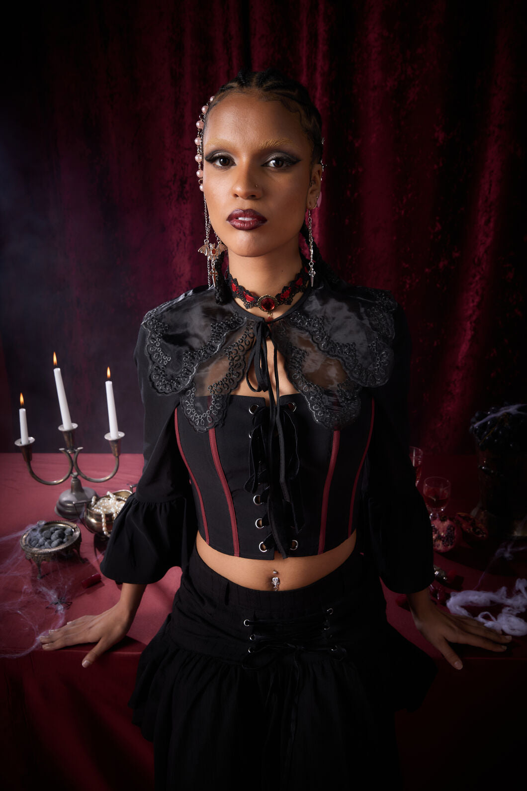 Dangerfield NZ - Black Lace Collar - black