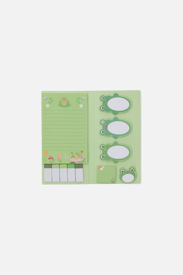 Dangerfield NZ - Frogs Sticky Note Set - green