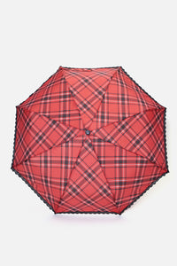 Dangerfield NZ - Piracy Tartan Lace Umbrella - red