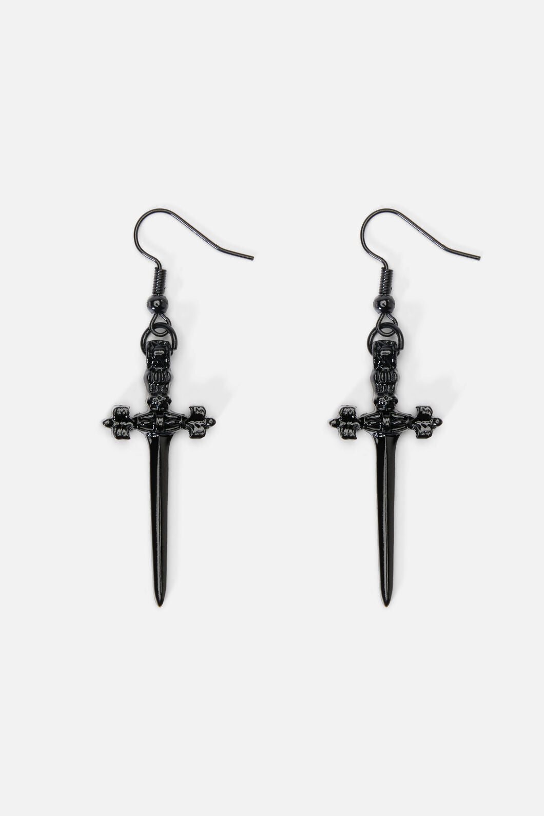 Dangerfield NZ - Black Sword Earrings - black