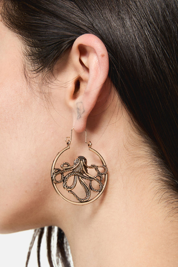 Dangerfield NZ - Octopus Earrings - gold