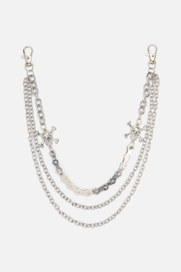 Dangerfield NZ - Pirate Skull Jean Chain - silver