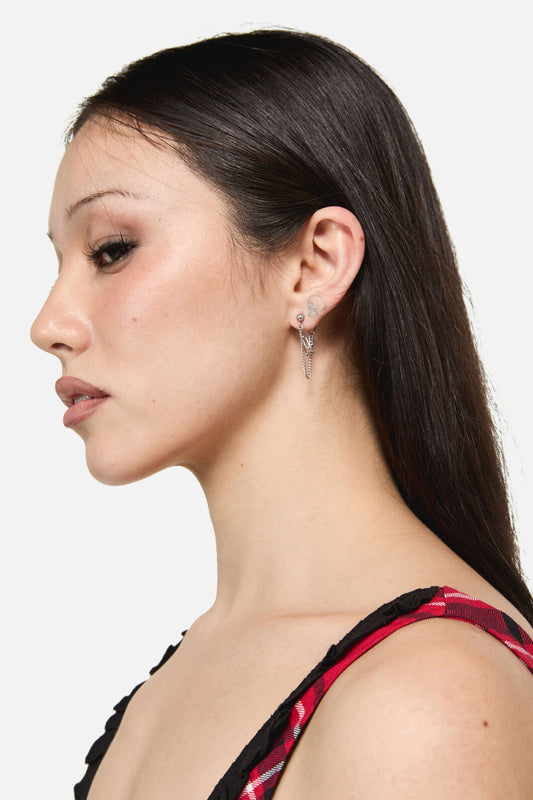 Dangerfield NZ - Double Chain Earrings - silver