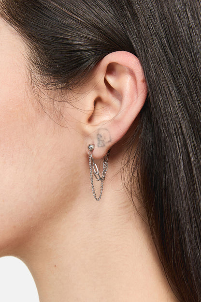 Dangerfield NZ - Double Chain Earrings - silver