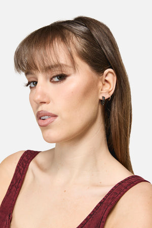 Dangerfield NZ - Spike Skull Earrings - silver