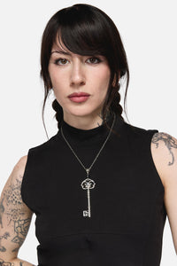 Dangerfield NZ - Key Skull Necklace - silver