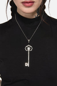 Dangerfield NZ - Key Skull Necklace - silver