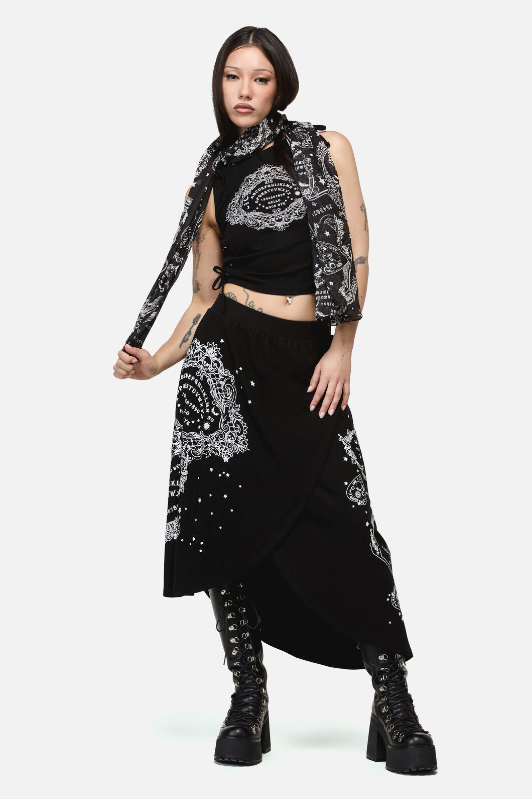 Dangerfield NZ - Séance Goth Cotton Scarf - black
