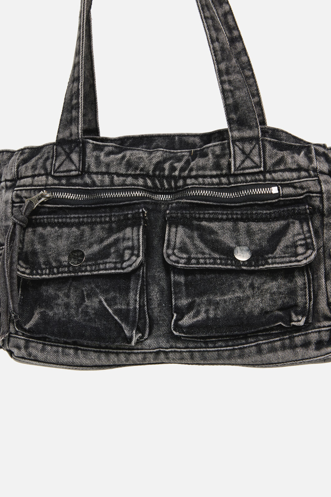 Dangerfield NZ - Washed Denim Shoulder Bag - grey