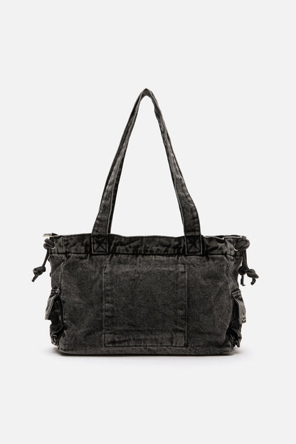 Dangerfield NZ - Washed Denim Shoulder Bag - grey