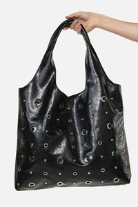 Dangerfield NZ - Stud and Eyelet Tote Bag - black