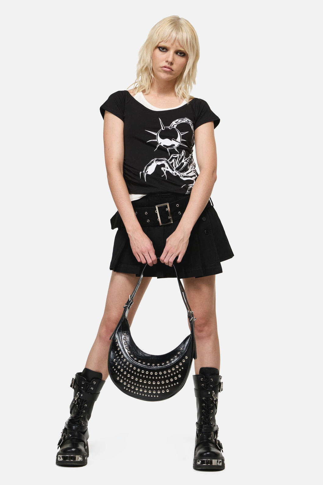 Dangerfield NZ - Stud Shoulder Bag - black