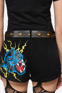 Dangerfield NZ - Amber Bead Belt - black