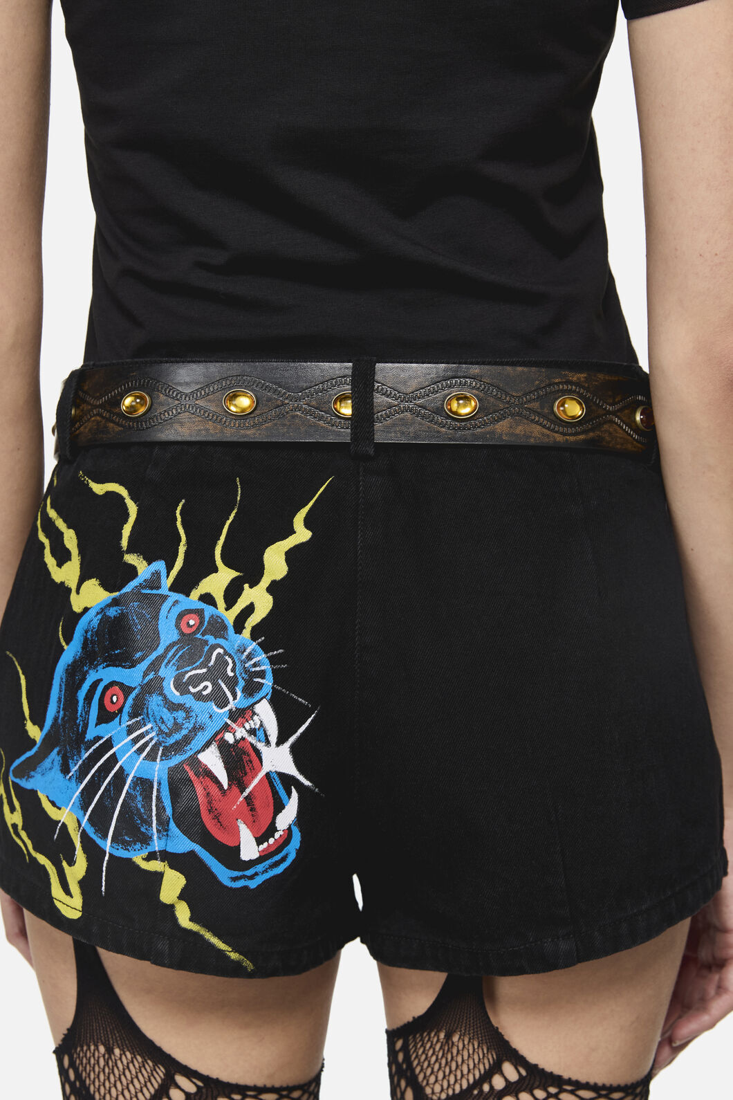 Dangerfield NZ - Amber Bead Belt - black