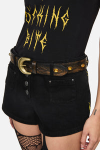 Dangerfield NZ - Amber Bead Belt - black