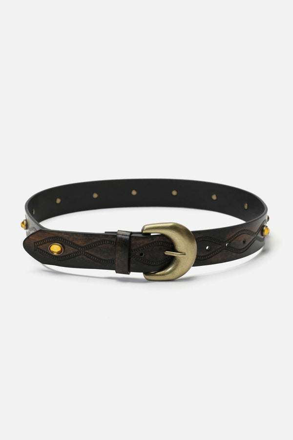 Dangerfield NZ - Amber Bead Belt - black