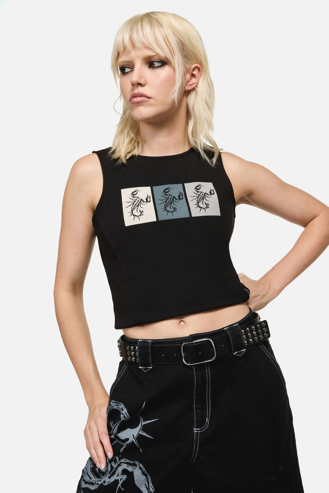 Dangerfield NZ - Scorpion Stud Belt - black