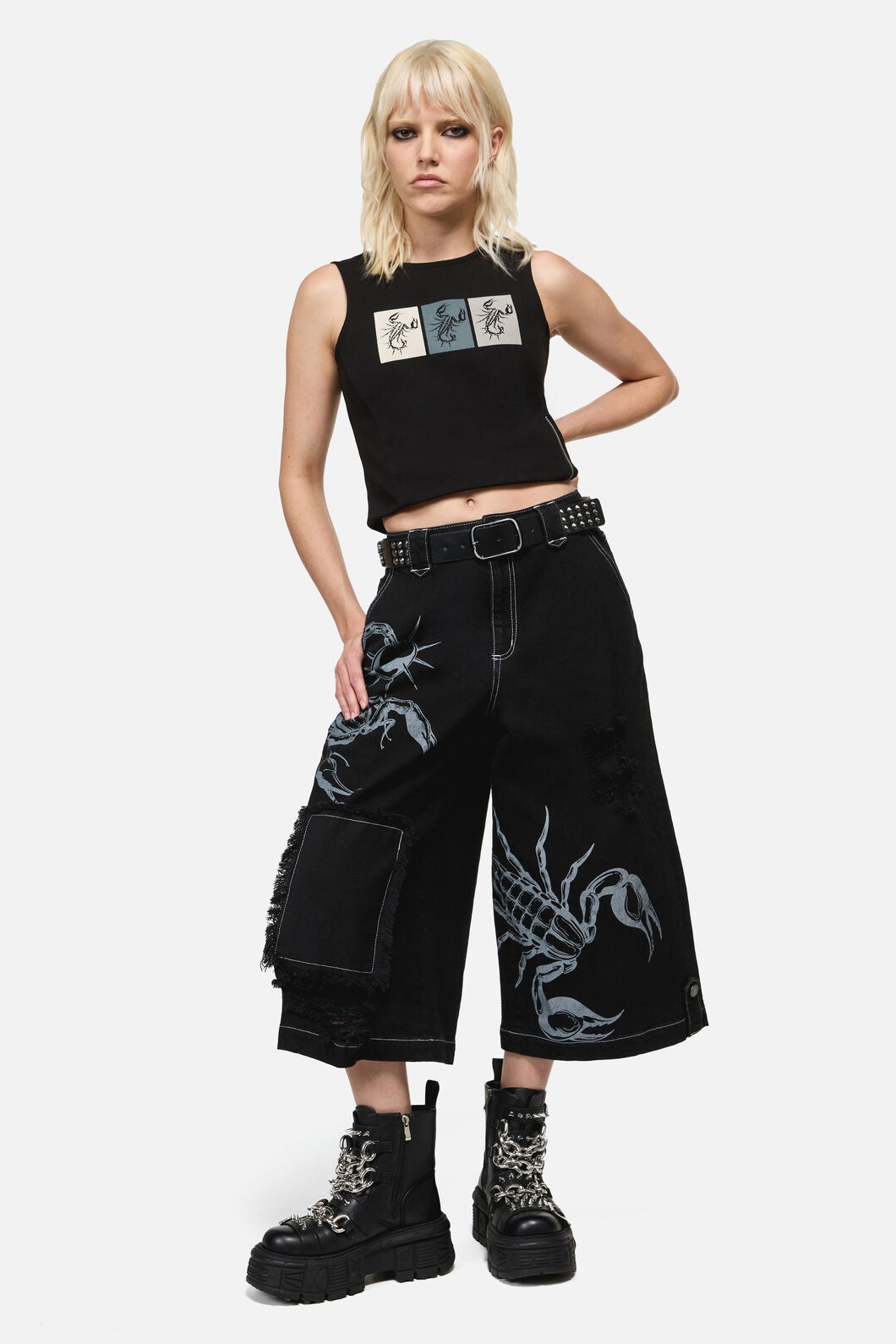 Dangerfield NZ - Scorpion Stud Belt - black