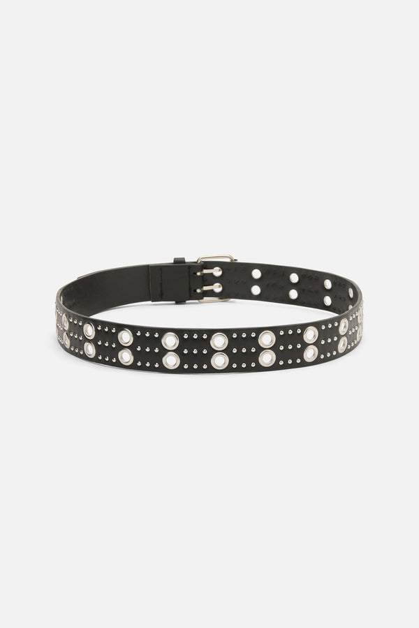 Dangerfield NZ - Eyelet & Small Stud Belt - black