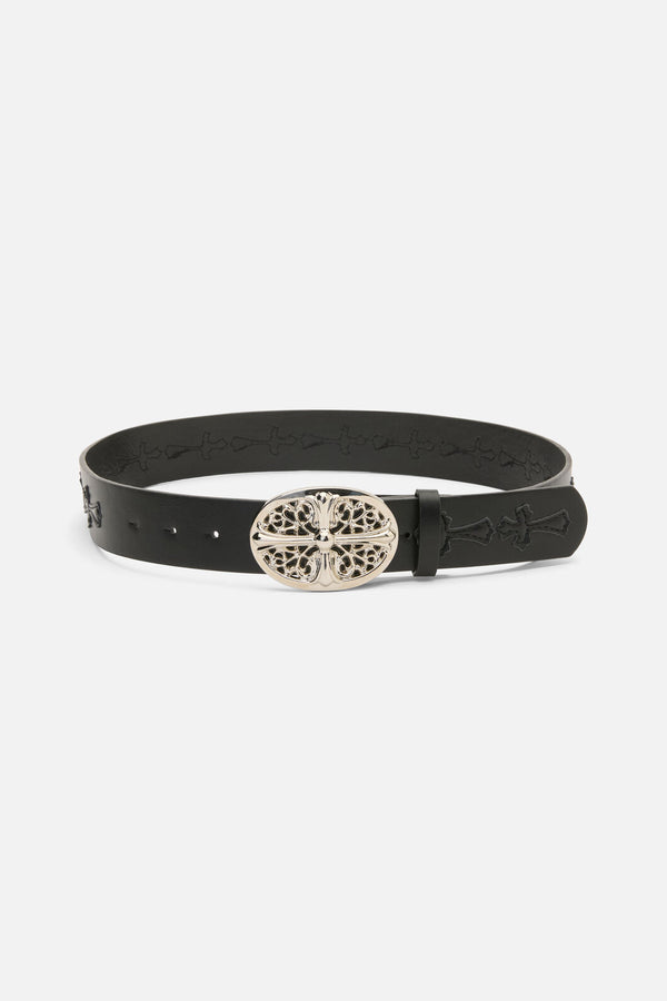 Dangerfield NZ - Cross & Buckle Belt - black