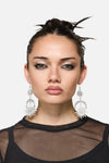 Dangerfield NZ - Sparkle Sun Moon Earrings - silver