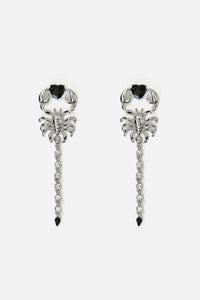 Dangerfield NZ - Scorpion Crystal Drop Earrings - silver
