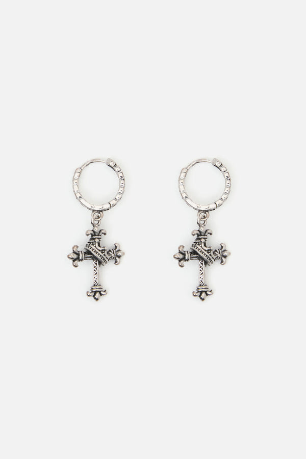 Dangerfield NZ - Chain Sleeper & Cross Earrings - silver