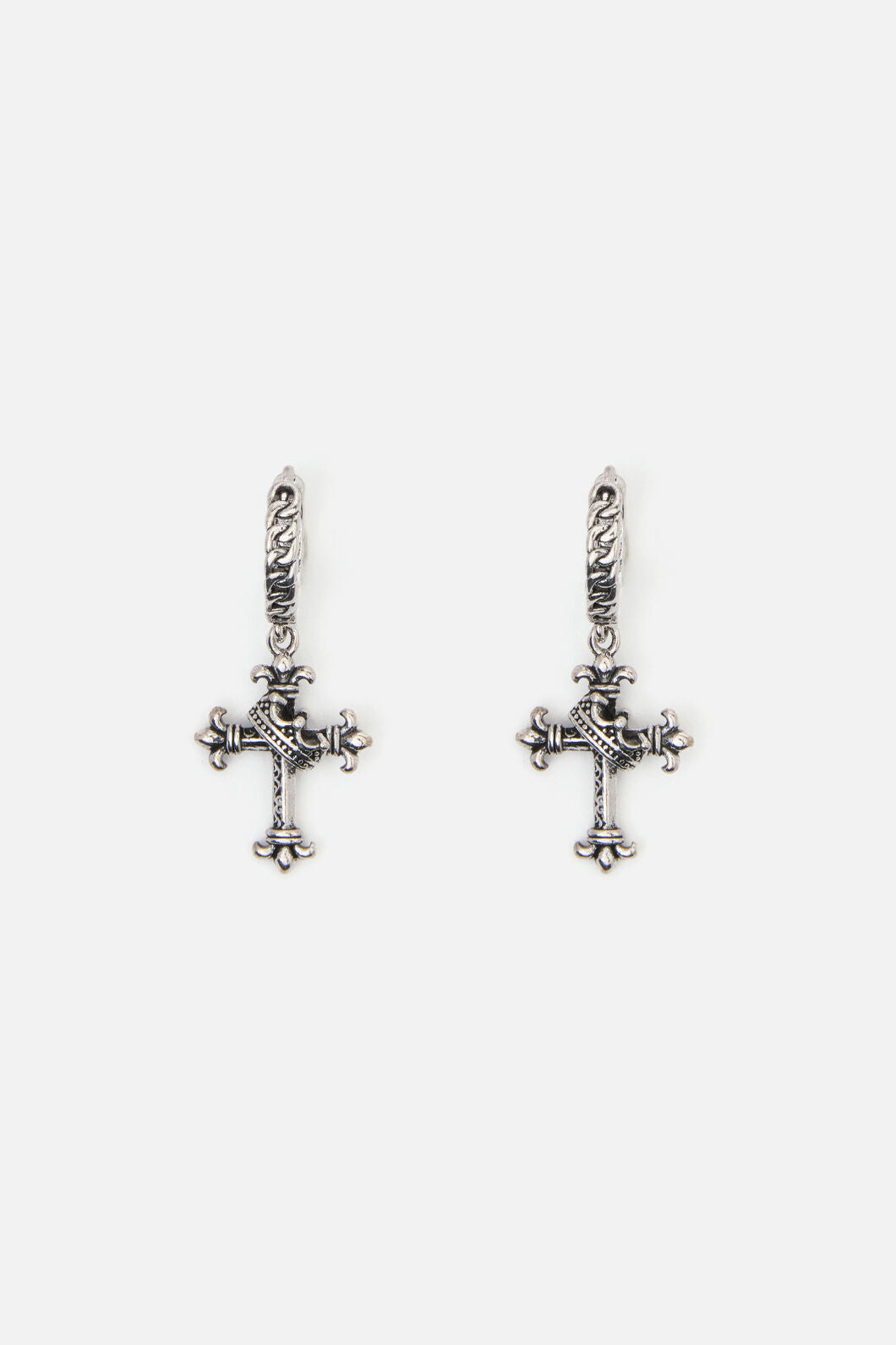 Dangerfield NZ - Chain Sleeper & Cross Earrings - silver