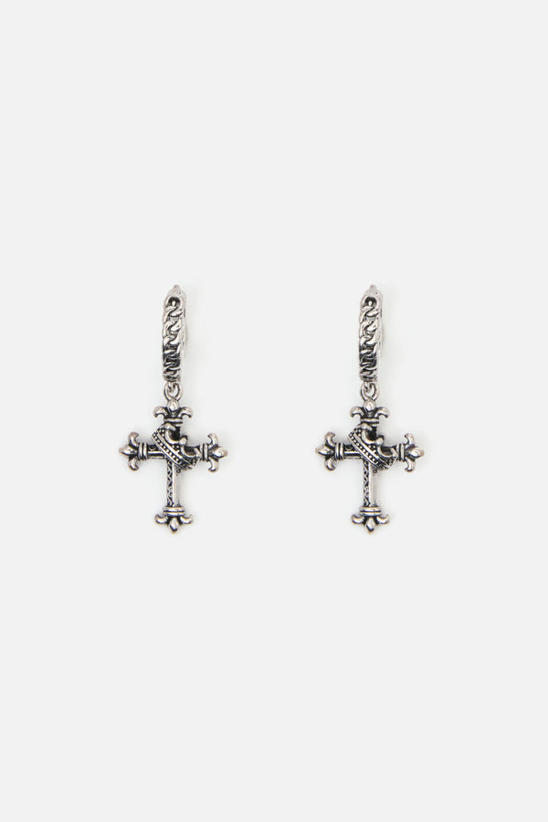Dangerfield NZ - Chain Sleeper & Cross Earrings - silver