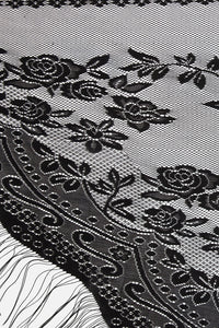 Dangerfield NZ - Flower Lightweight TasselScarf - black