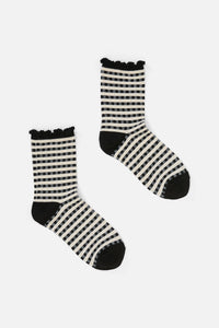 Dangerfield NZ - Gingham Check Sock - black