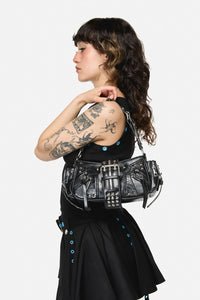 Dangerfield NZ - Moto Zip Stud Bag - black