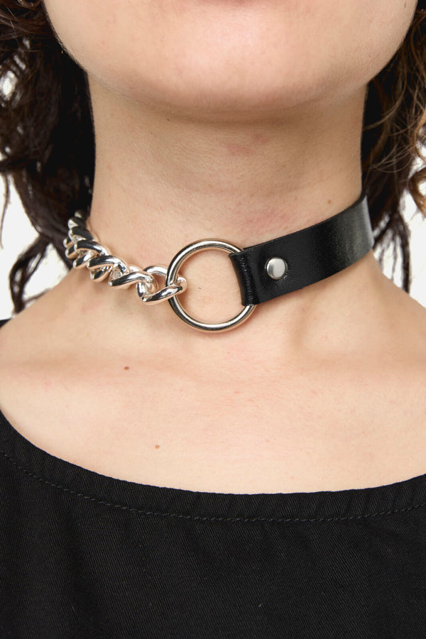 Dangerfield NZ - Chain PU Ring Choker - black