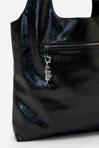 Dangerfield NZ - Black Heart Bag Charm - silver