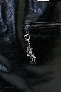 Dangerfield NZ - Black Heart Bag Charm - silver