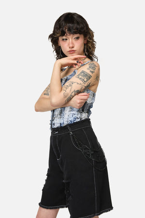 Dangerfield NZ - Black Crosses Jean Chain - black